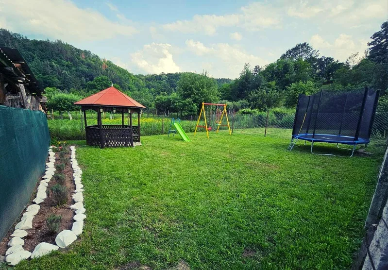 The children's corner in front of the house